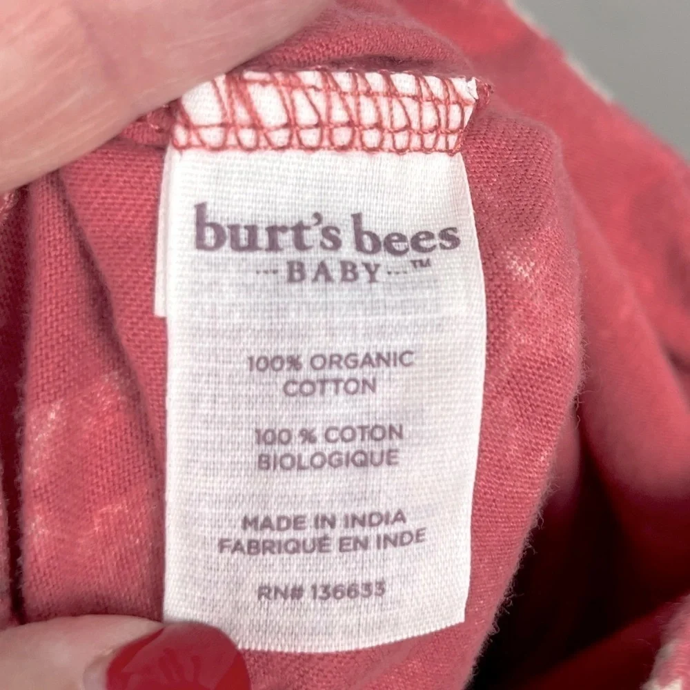 Burt’s Bees baby Holiday Midnight Forest Jumpsuit in Sweet Rose, size 18 months.